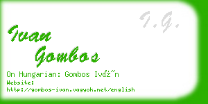 ivan gombos business card